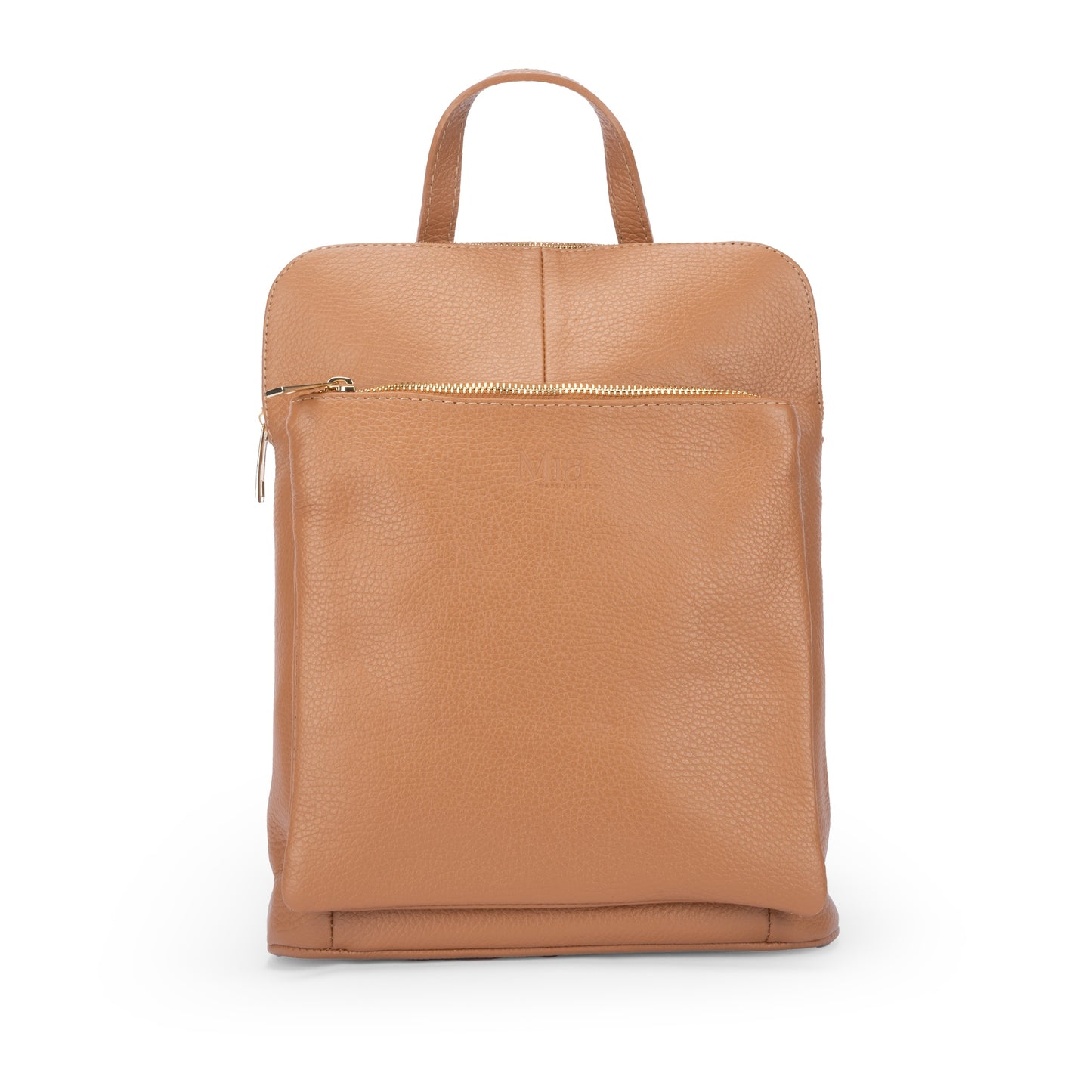 Mia - MADE IN ITALY Medium Convertible Backpack Purse, Genuine Italian Leather, 4 in 1 Design - Ideal For Everyday Use