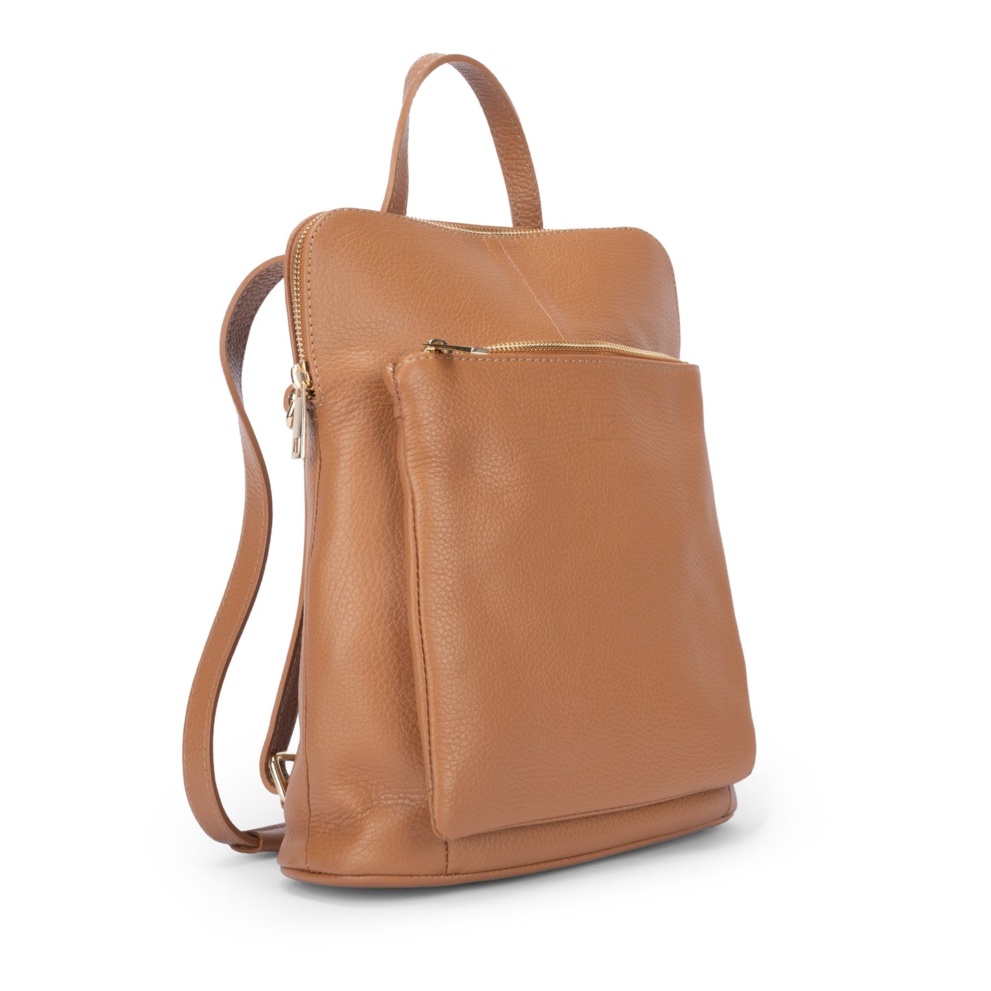 Mia - MADE IN ITALY Medium Convertible Backpack Purse, Genuine Italian Leather, 4 in 1 Design - Ideal For Everyday Use