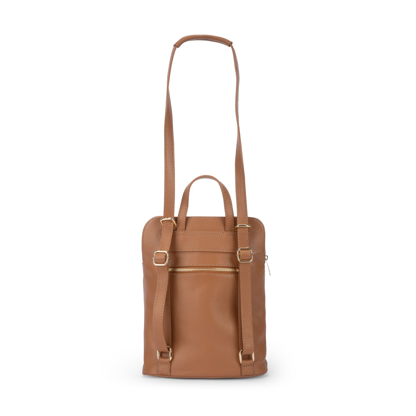 Mia - MADE IN ITALY Medium Convertible Backpack Purse, Genuine Italian Leather, 4 in 1 Design - Ideal For Everyday Use