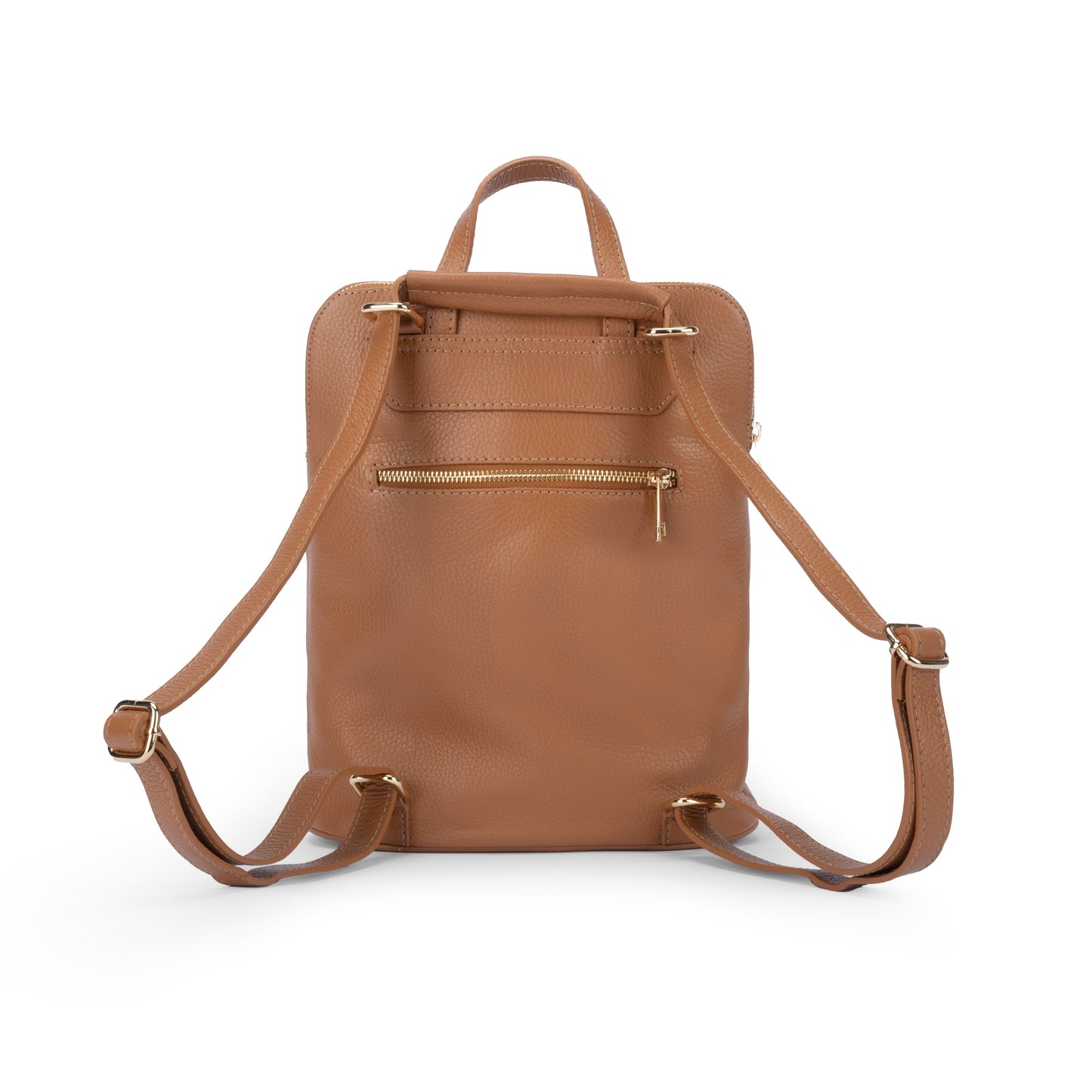 Mia - MADE IN ITALY Medium Convertible Backpack Purse, Genuine Italian Leather, 4 in 1 Design - Ideal For Everyday Use