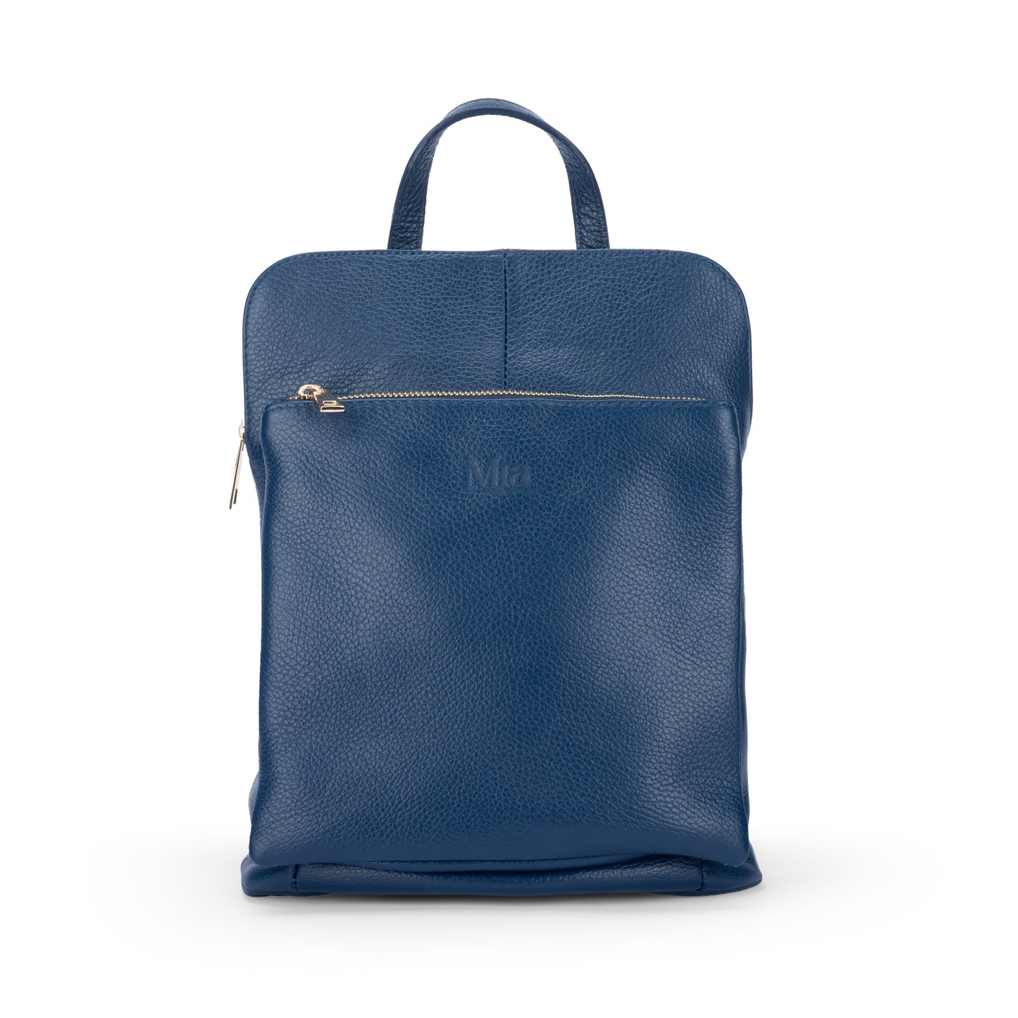 Mia - MADE IN ITALY Medium Convertible Backpack Purse, Genuine Italian Leather, 4 in 1 Design - Ideal For Everyday Use