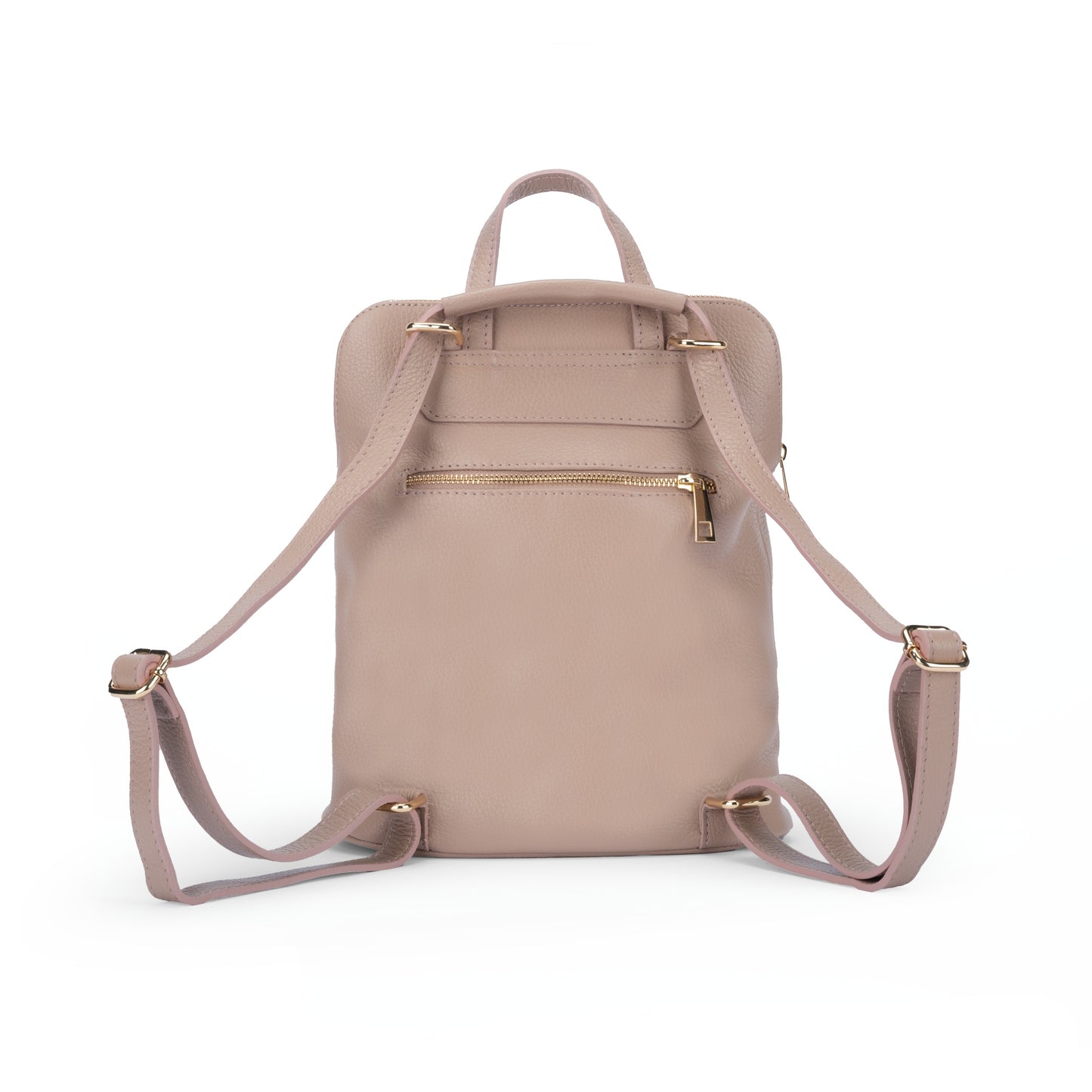 Mia - MADE IN ITALY Medium Convertible Backpack Purse, Genuine Italian Leather, 4 in 1 Design - Ideal For Everyday Use